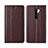 Funda de Cuero Cartera con Soporte Carcasa T16 para Xiaomi Redmi Note 8 Pro Marron