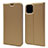 Funda de Cuero Cartera con Soporte Carcasa T17 para Apple iPhone 11 Pro Oro