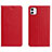 Funda de Cuero Cartera con Soporte Carcasa T17 para Apple iPhone 11 Rojo