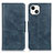 Funda de Cuero Cartera con Soporte Carcasa T17 para Apple iPhone 13 Azul