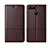 Funda de Cuero Cartera con Soporte Carcasa T17 para Huawei Honor View 20 Marron