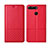 Funda de Cuero Cartera con Soporte Carcasa T17 para Huawei Honor View 20 Rojo