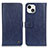 Funda de Cuero Cartera con Soporte Carcasa T18 para Apple iPhone 13 Azul