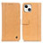 Funda de Cuero Cartera con Soporte Carcasa T18 para Apple iPhone 13 Mini Amarillo