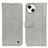 Funda de Cuero Cartera con Soporte Carcasa T18 para Apple iPhone 13 Mini Gris