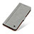 Funda de Cuero Cartera con Soporte Carcasa T19 para Apple iPhone 14 Gris