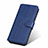 Funda de Cuero Cartera con Soporte Carcasa T19 para Huawei P40 Azul