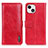 Funda de Cuero Cartera con Soporte Carcasa T20 para Apple iPhone 13 Rojo