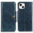 Funda de Cuero Cartera con Soporte Carcasa T21 para Apple iPhone 13 Azul