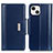 Funda de Cuero Cartera con Soporte Carcasa T22 para Apple iPhone 13 Mini Azul