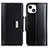 Funda de Cuero Cartera con Soporte Carcasa T22 para Apple iPhone 13 Mini Negro