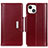 Funda de Cuero Cartera con Soporte Carcasa T22 para Apple iPhone 13 Mini Rojo