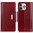 Funda de Cuero Cartera con Soporte Carcasa T22 para Apple iPhone 14 Pro Max Rojo