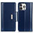 Funda de Cuero Cartera con Soporte Carcasa T22 para Apple iPhone 15 Pro Max Azul