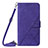 Funda de Cuero Cartera con Soporte Carcasa Y01B para Apple iPhone 14 Morado