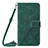 Funda de Cuero Cartera con Soporte Carcasa Y01B para Apple iPhone 14 Pro Verde