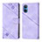 Funda de Cuero Cartera con Soporte Carcasa Y01B para Huawei Honor X7 Morado