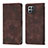 Funda de Cuero Cartera con Soporte Carcasa Y01B para Huawei Honor X8 4G Marron