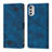 Funda de Cuero Cartera con Soporte Carcasa Y01B para Motorola Moto E32s Azul