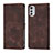 Funda de Cuero Cartera con Soporte Carcasa Y01B para Motorola Moto E32s Marron