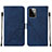 Funda de Cuero Cartera con Soporte Carcasa Y01B para Motorola Moto G Power 5G (2023) Azul