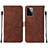 Funda de Cuero Cartera con Soporte Carcasa Y01B para Motorola Moto G Power 5G (2023) Marron