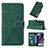 Funda de Cuero Cartera con Soporte Carcasa Y01B para Motorola Moto G Stylus (2023) 5G Verde