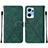 Funda de Cuero Cartera con Soporte Carcasa Y01B para OnePlus Nord CE 2 5G Verde