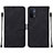 Funda de Cuero Cartera con Soporte Carcasa Y01B para OnePlus Nord N200 5G Negro