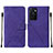 Funda de Cuero Cartera con Soporte Carcasa Y01B para Oppo A55S 5G Morado