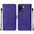 Funda de Cuero Cartera con Soporte Carcasa Y01B para Oppo A94 4G Morado