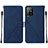 Funda de Cuero Cartera con Soporte Carcasa Y01B para Oppo A94 5G Azul