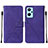 Funda de Cuero Cartera con Soporte Carcasa Y01B para Oppo A96 4G Morado