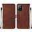 Funda de Cuero Cartera con Soporte Carcasa Y01B para Oppo F19 Pro+ Plus 5G Marron