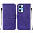 Funda de Cuero Cartera con Soporte Carcasa Y01B para Oppo Find X5 Lite 5G Morado