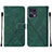 Funda de Cuero Cartera con Soporte Carcasa Y01B para Oppo Find X5 Pro 5G Verde