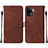 Funda de Cuero Cartera con Soporte Carcasa Y01B para Oppo Reno5 F Marron