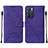 Funda de Cuero Cartera con Soporte Carcasa Y01B para Oppo Reno6 5G Morado