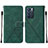 Funda de Cuero Cartera con Soporte Carcasa Y01B para Oppo Reno6 5G Verde