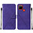 Funda de Cuero Cartera con Soporte Carcasa Y01B para Realme 7i RMX2193 Morado