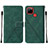 Funda de Cuero Cartera con Soporte Carcasa Y01B para Realme 7i RMX2193 Verde