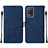 Funda de Cuero Cartera con Soporte Carcasa Y01B para Realme 8 5G Azul