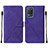 Funda de Cuero Cartera con Soporte Carcasa Y01B para Realme 8 5G Morado