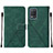 Funda de Cuero Cartera con Soporte Carcasa Y01B para Realme 8 5G Verde