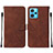 Funda de Cuero Cartera con Soporte Carcasa Y01B para Realme 9 4G Marron