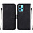 Funda de Cuero Cartera con Soporte Carcasa Y01B para Realme 9 4G Negro