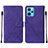 Funda de Cuero Cartera con Soporte Carcasa Y01B para Realme 9 5G Morado