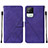 Funda de Cuero Cartera con Soporte Carcasa Y01B para Realme C11 (2021) Morado