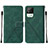 Funda de Cuero Cartera con Soporte Carcasa Y01B para Realme C11 (2021) Verde