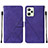 Funda de Cuero Cartera con Soporte Carcasa Y01B para Realme C35 Morado